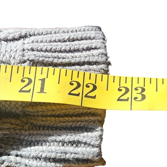 Aeropostale Wn Cropped Chunky CableKnit Sweater Gray L Light Academia Cozy Fall - Picture 13 of 15